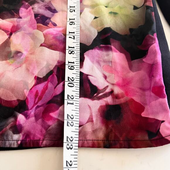 Ted Baker London Lanie Cascading Flora Floral Print Black Crewneck Sweatshirt XS - Picture 8 of 10